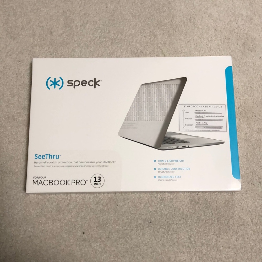 Clear Speck Case for Macbook Pro 13”